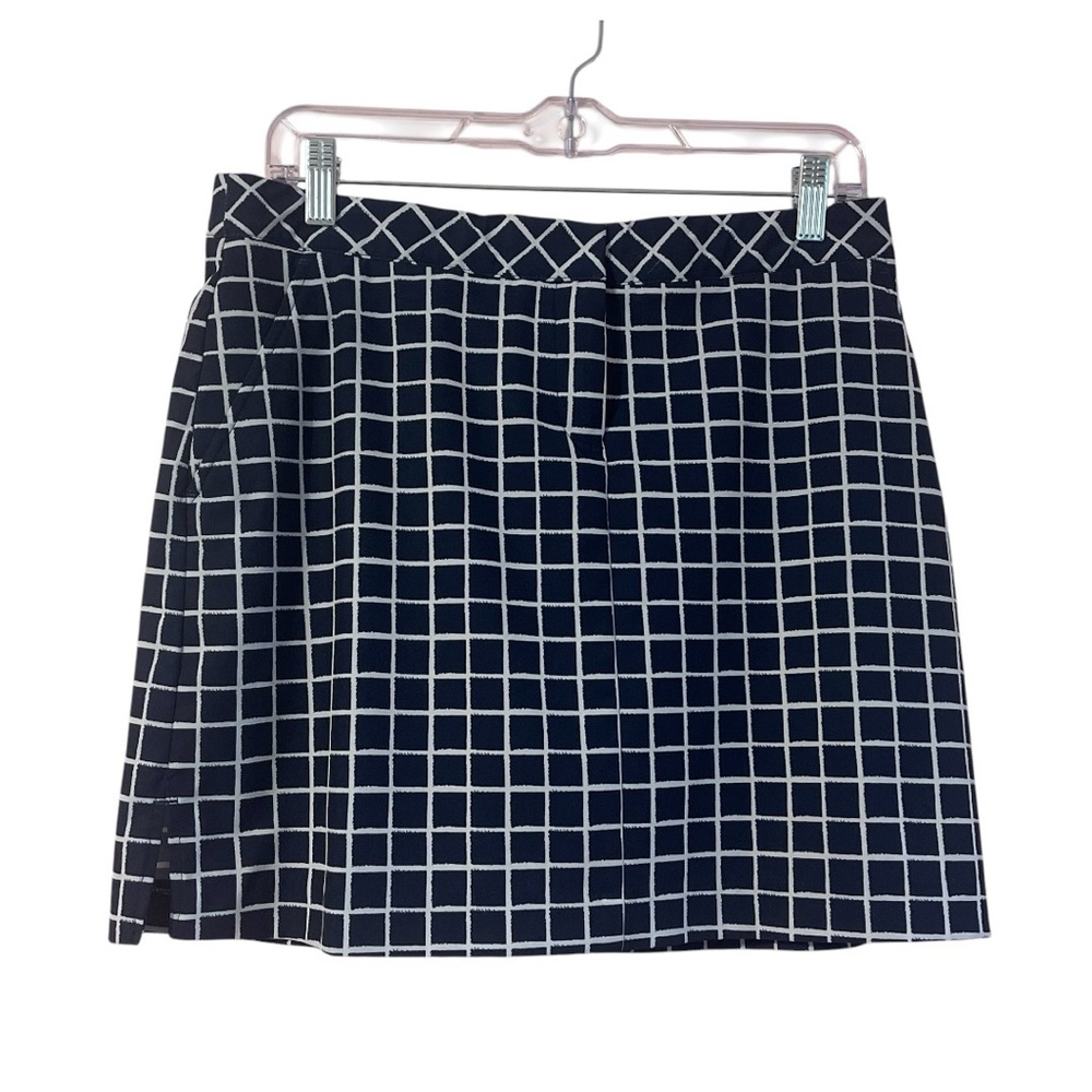 Izod Women Golf Skort Skirt Pockets Stretch Blue White Size 4 Tennis Pickleball